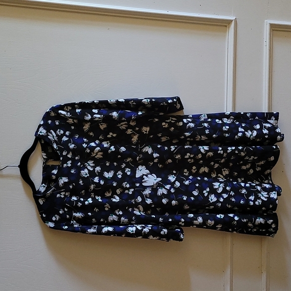Goldie Dresses & Skirts - Like New, Goldie, Floral, Mini Skater Dress, Sz M, Black & Blue